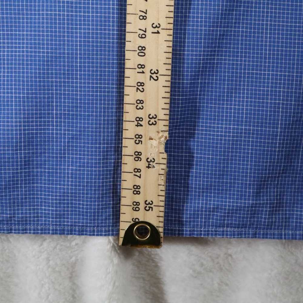 Gallego Desportes Paris Women's M Blue Oversized Tunic Shirt Check Pattern - Picture 5 of 10